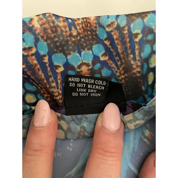 Batwing Blouse One Size Jennifer Rose NY Animal Print Rhinestone Detail NEW - Picture 8 of 8